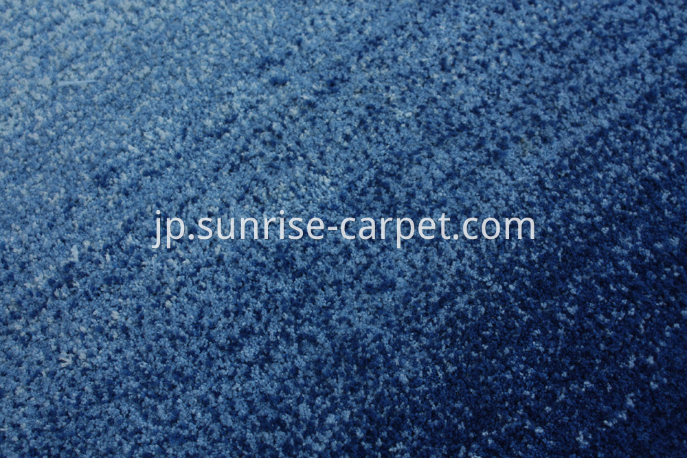 microfiber shaggy with design short pile blue